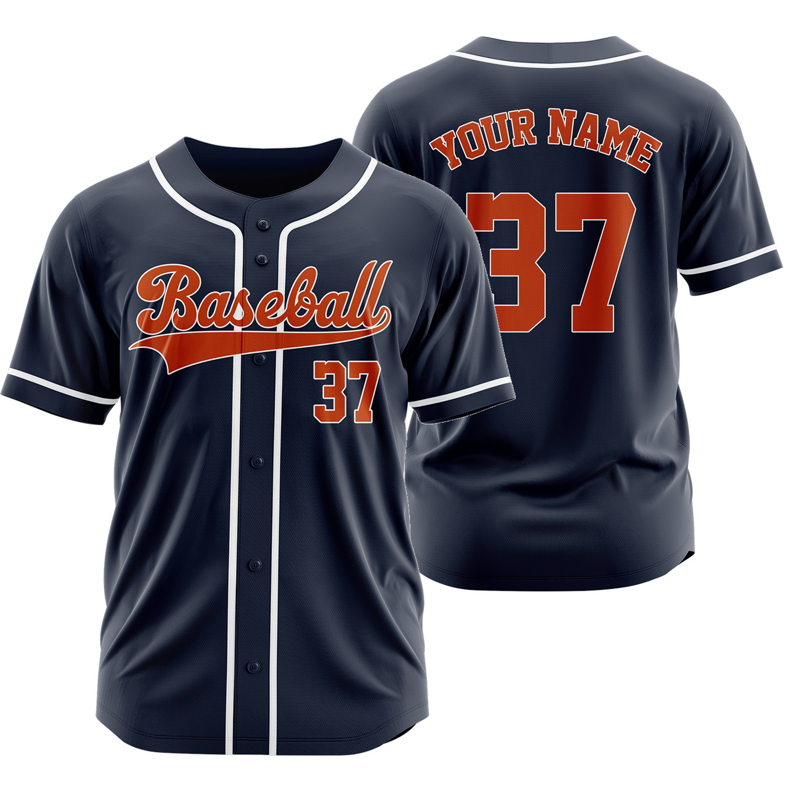 Custom Navy Red Plain Baseball Jersey Fashion Shirt