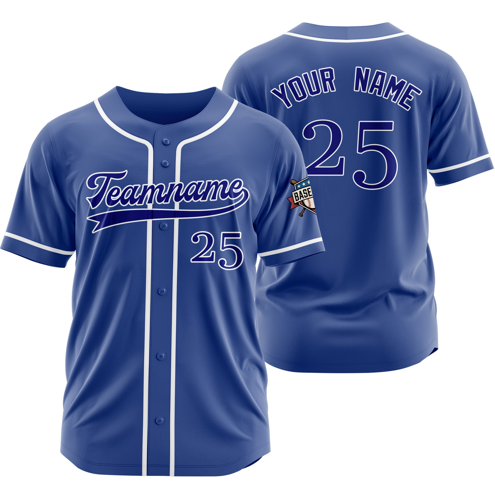 Custom Blue Blue Baseball Jersey for Men Women Youth