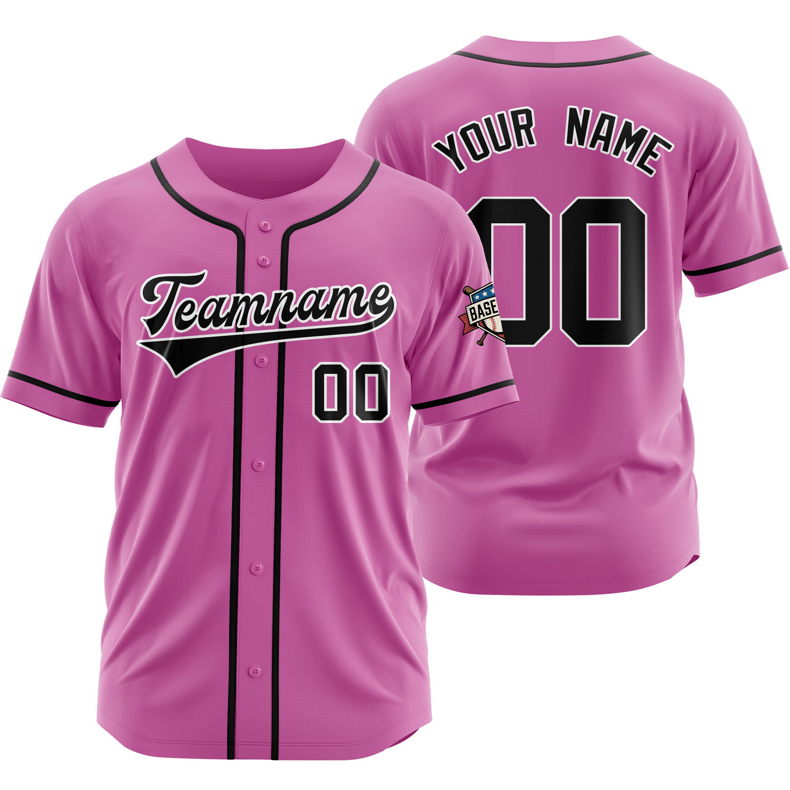 Custom Purple Black Baseball Jersey Hip Hop Uniform