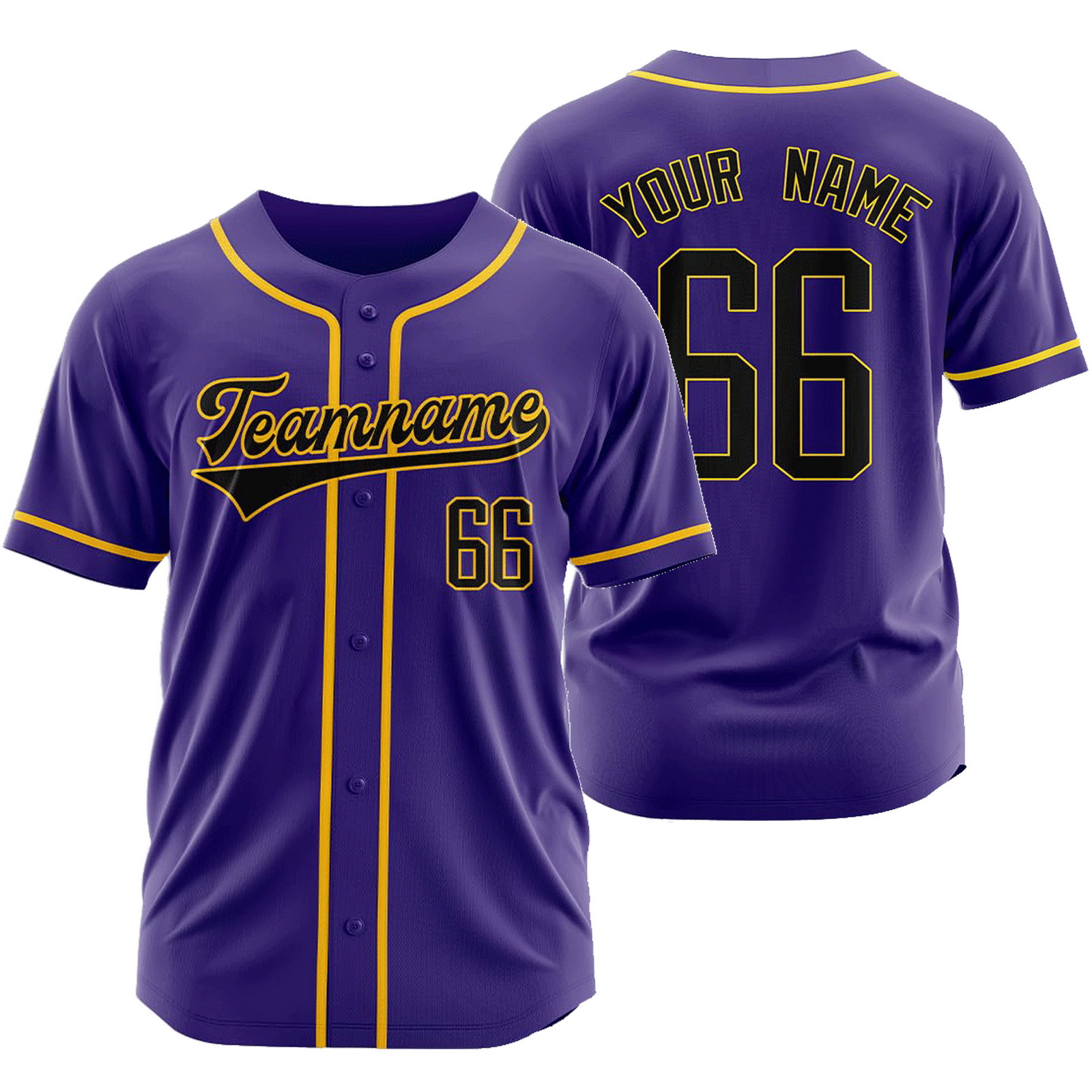 Custom Purple Baseball Jersey Fashion Plain Softball Shirt