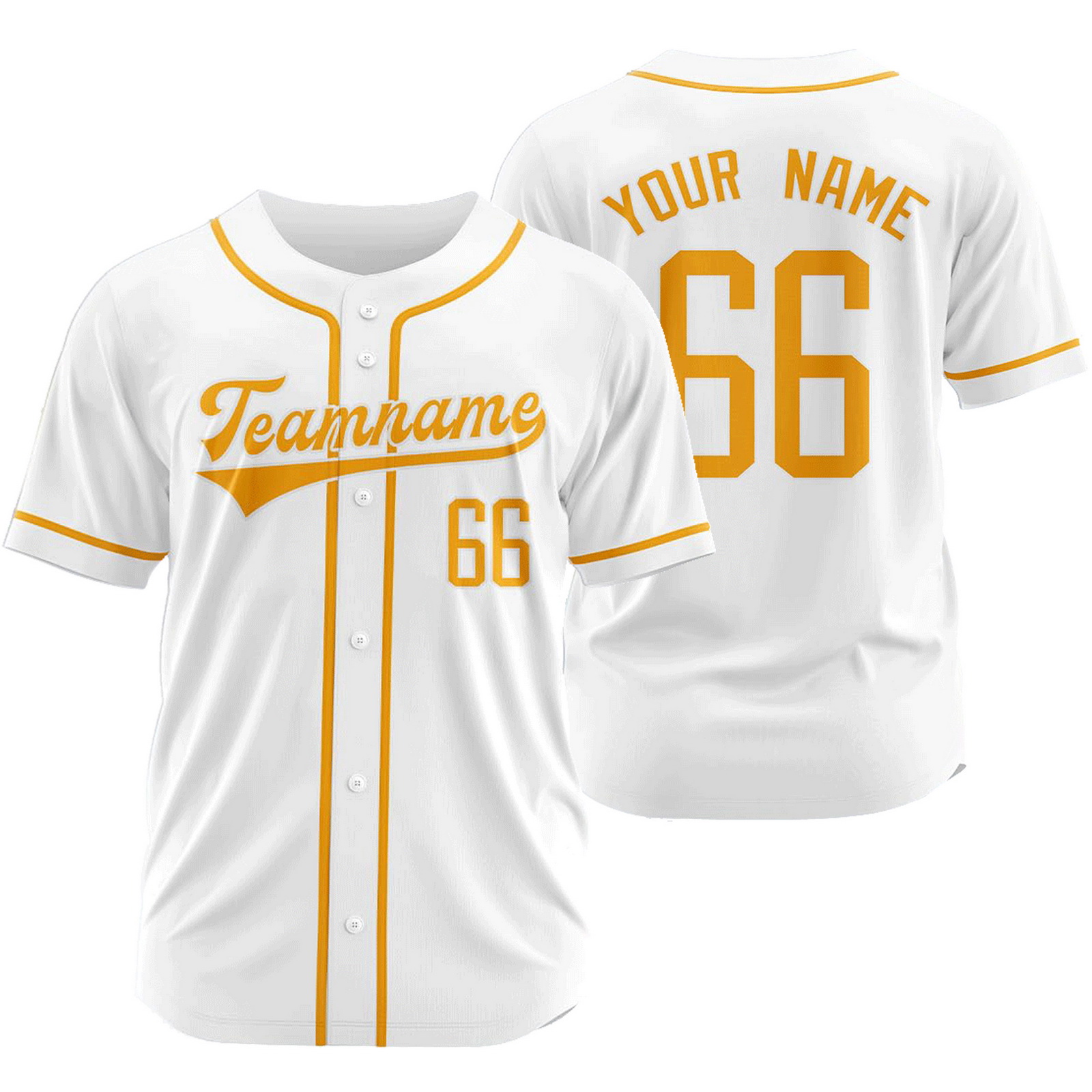 Custom White Baseball Jersey Fashion Plain Softball Shirt