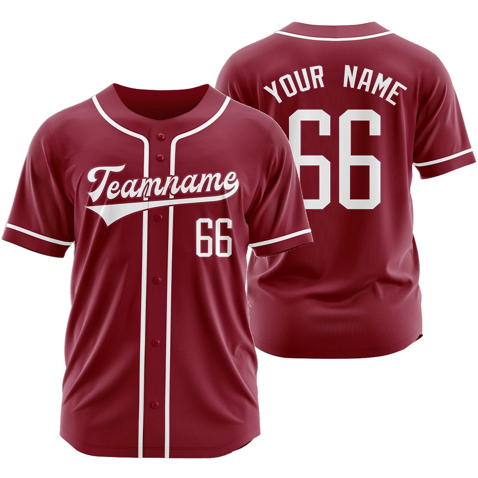 Custom Maroon Baseball Jersey Fashion Plain Softball Shirt