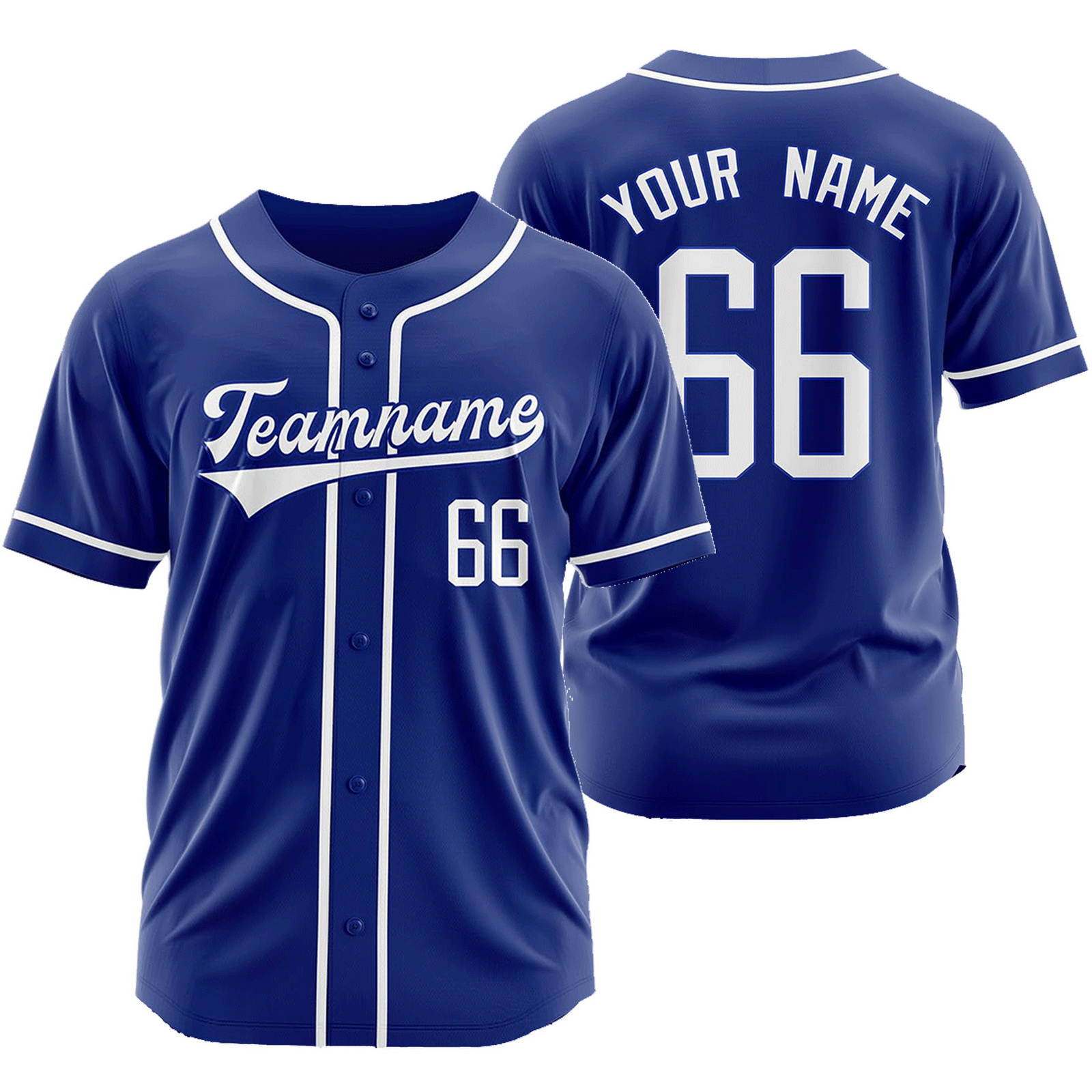 Custom Blue Baseball Jersey Fashion Plain Softball Shirt
