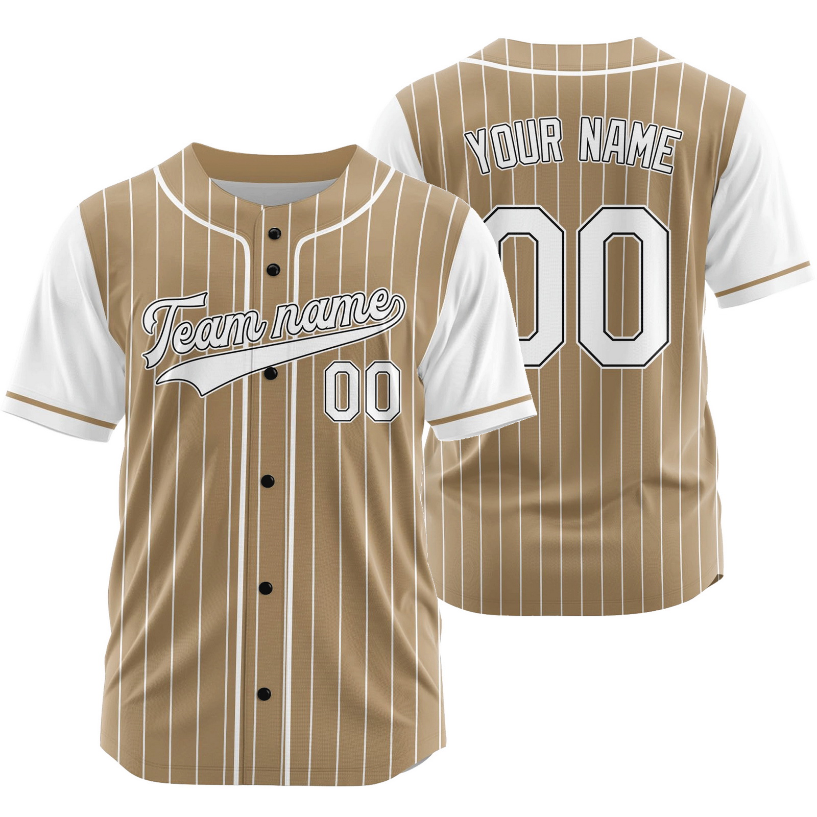 Custom Yellow H Striped Baseball Jersey Team Softball Shirt