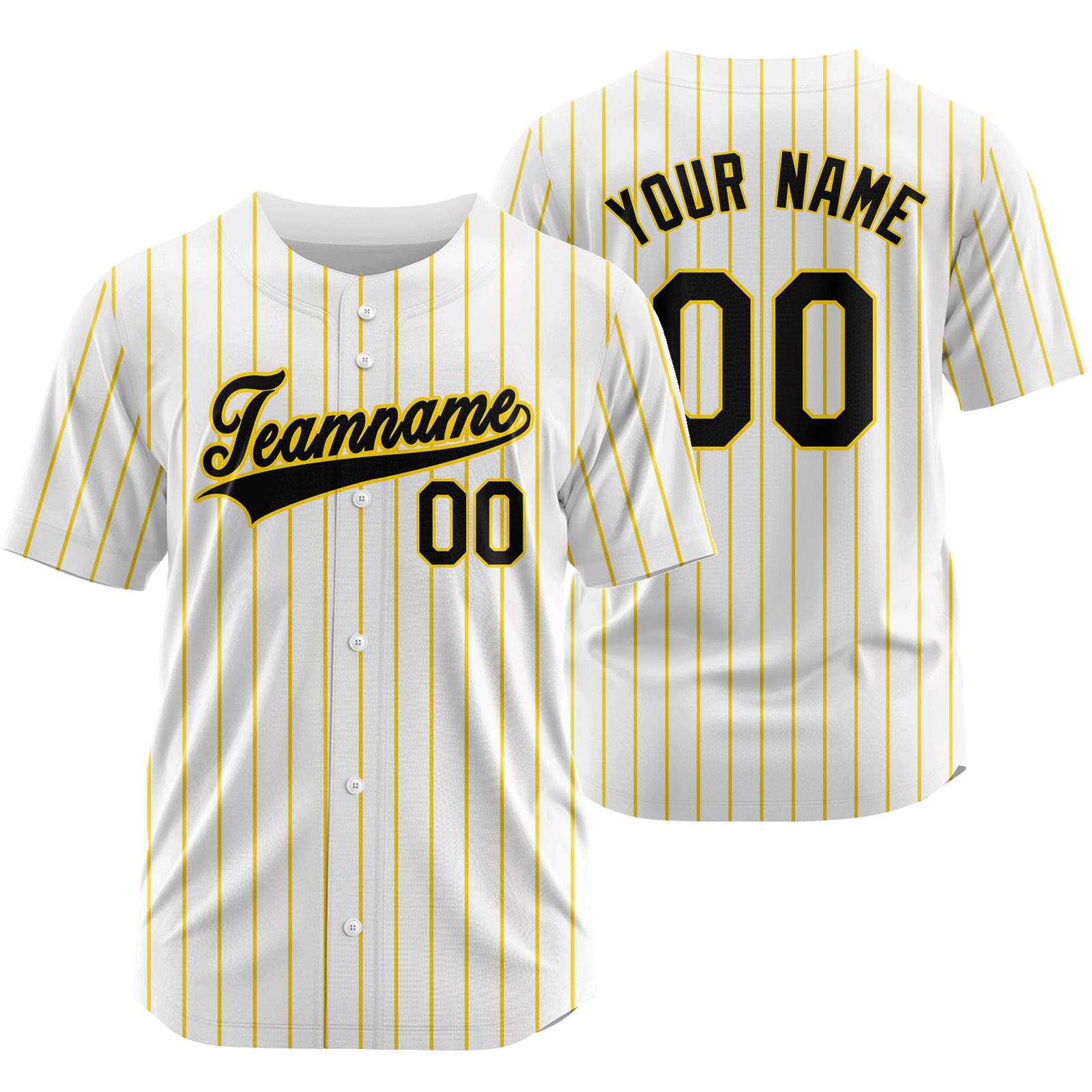 Custom White Black Striped Baseball Jersey Sport Softball Shirt