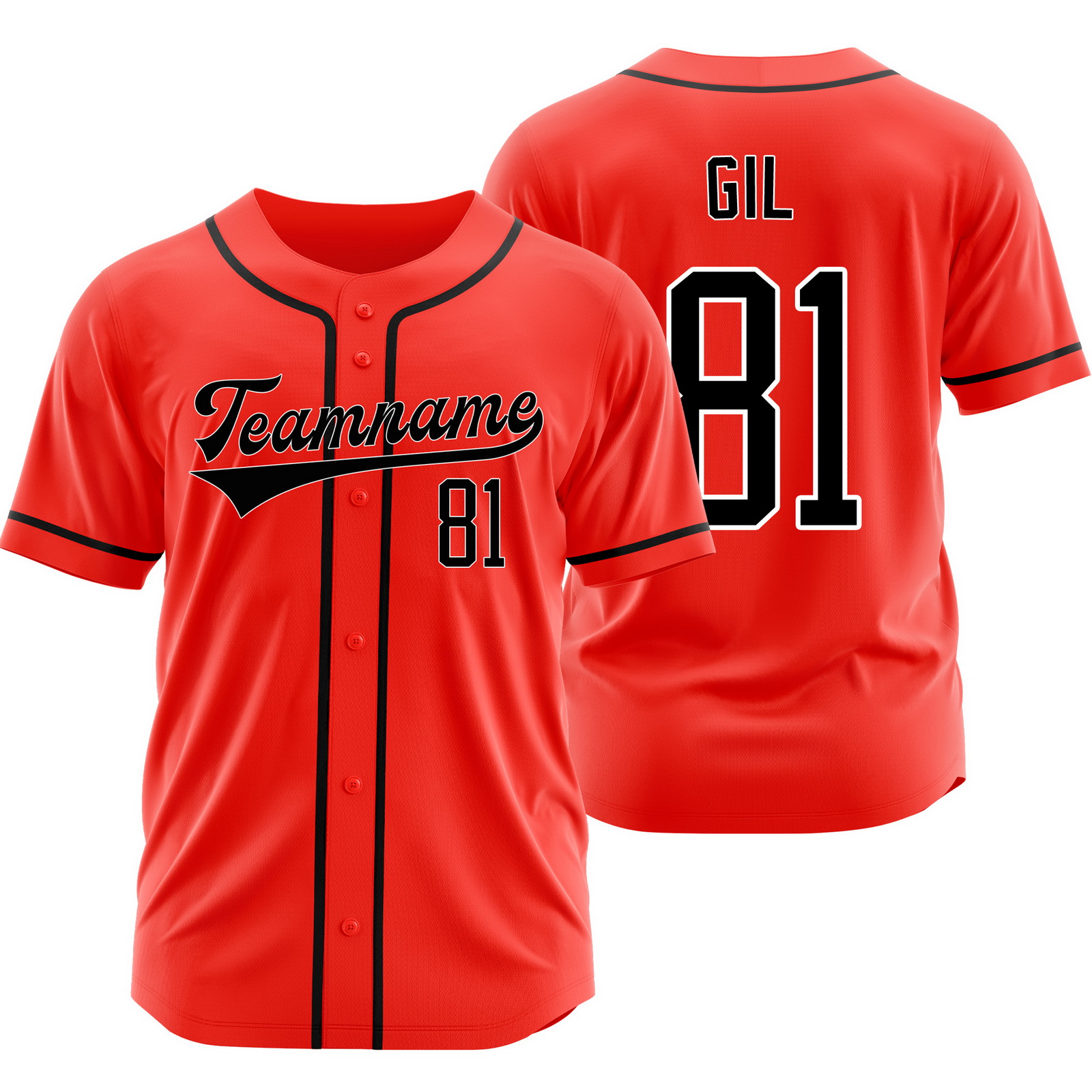 Luis Gil Red Black Baseball Jersey Hip Hop Shirt