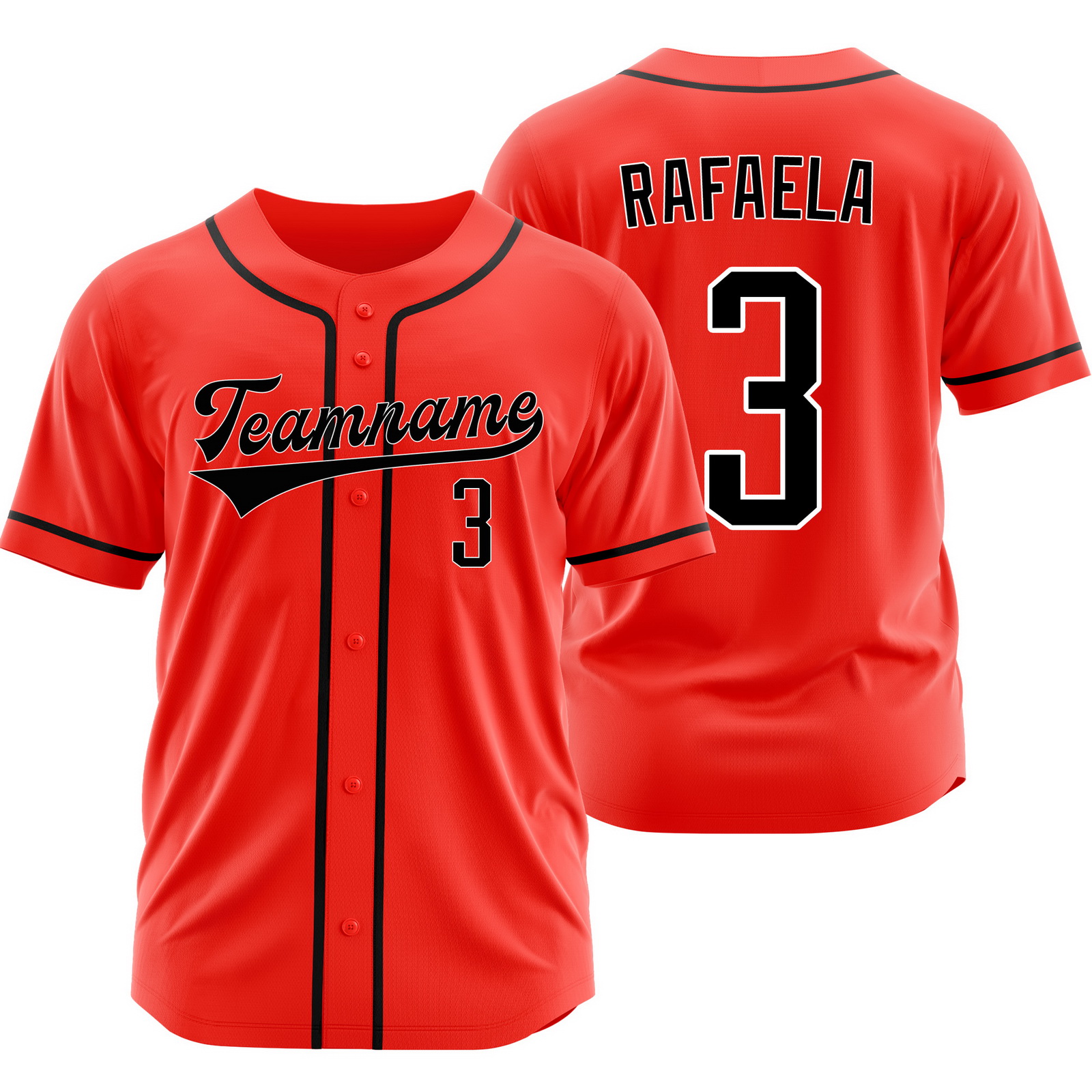 Ceddanne Rafaela Red Black Plain Baseball Jersey Fashion Shirt