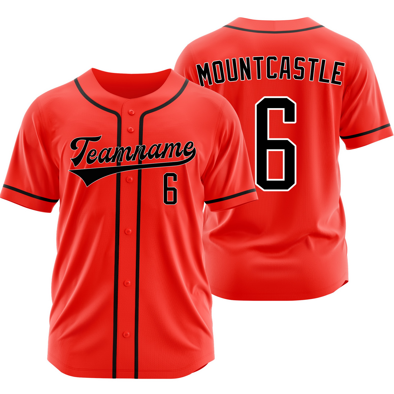 Ryan Mountcastle Red Black Baseball Jersey Mesh Softball Shirt