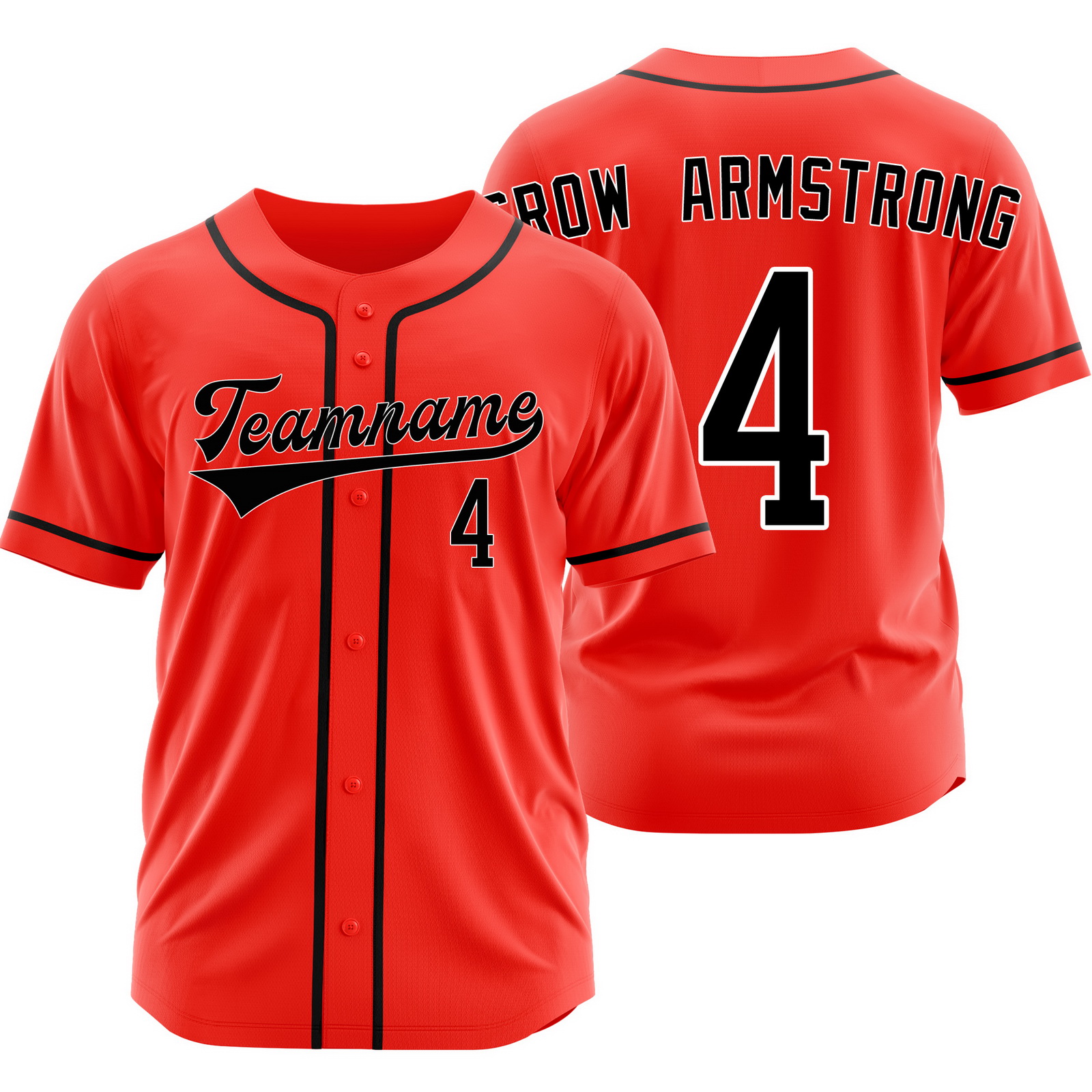 Pete Crow-Armstrong Red Black Baseball Jersey Game Day Shirt