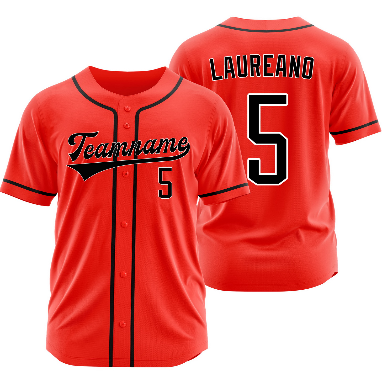 Ramon Laureano Red Black Plain Baseball Jersey Fashion Shirt