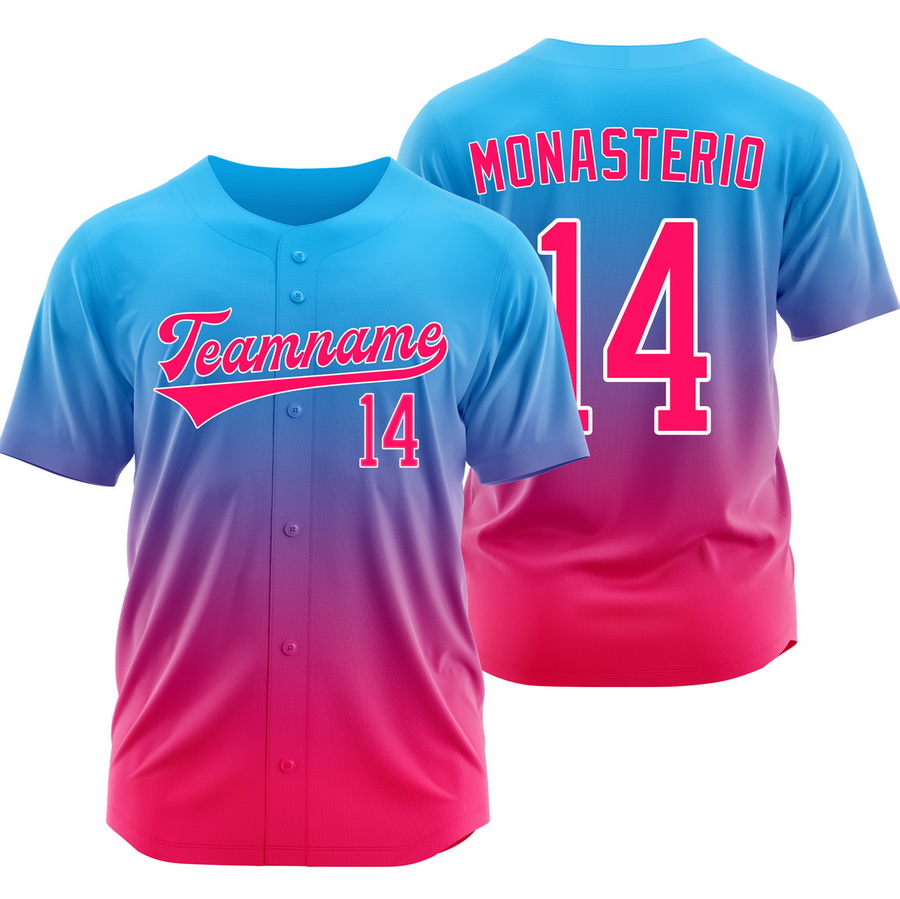 Andruw Monasterio Blue Pink Baseball Jersey Game Day Shirt