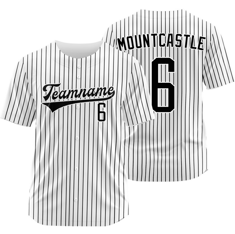 Ryan Mountcastle White Black Pinstripe Baseball Jersey