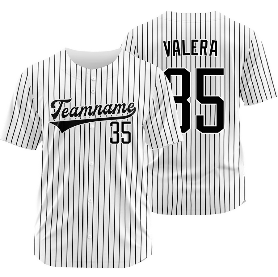 George Valera White Black Pinstripe Baseball Jersey Sport Shirt