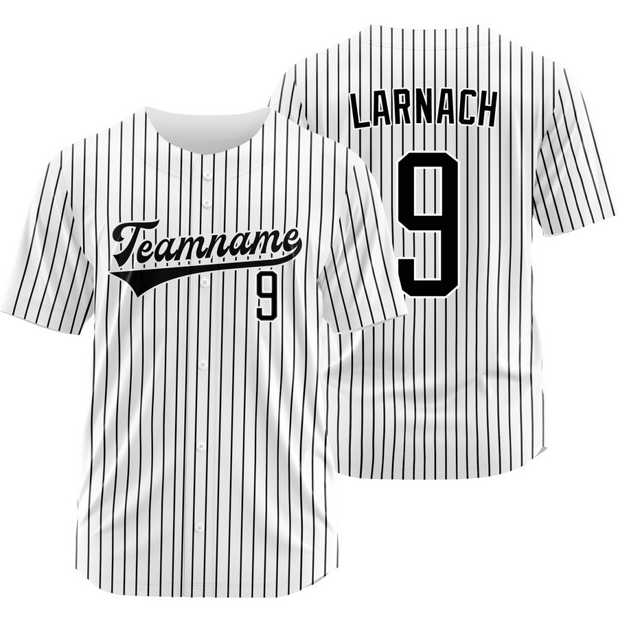 Trevor Larnach White Black Pinstripe Baseball Jersey Fashion Shirt