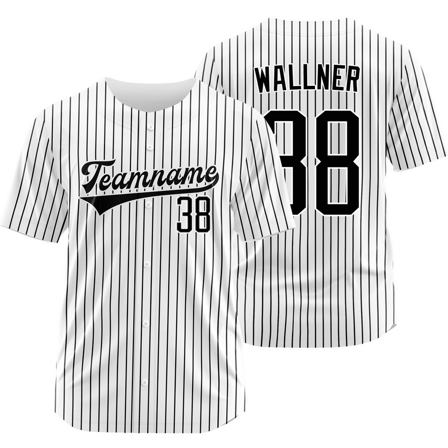 Matt Wallner White Black Pinstripe Baseball Jersey Sport Shirt