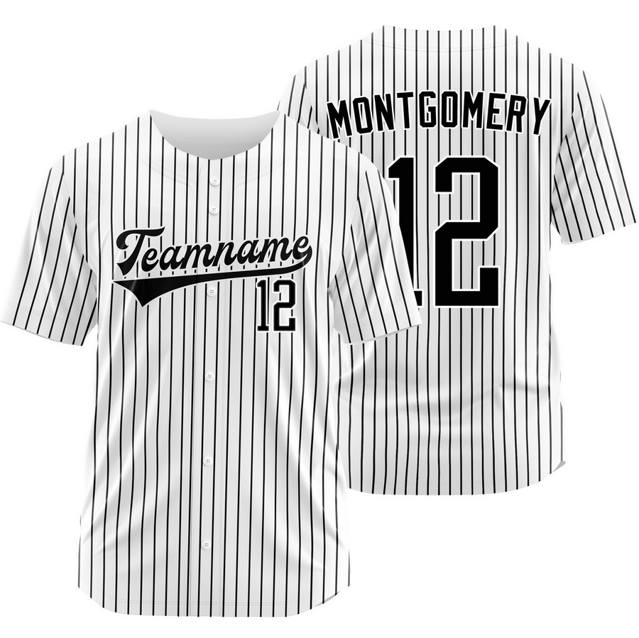 Colson Montgomery White Black Pinstripe Baseball Jersey