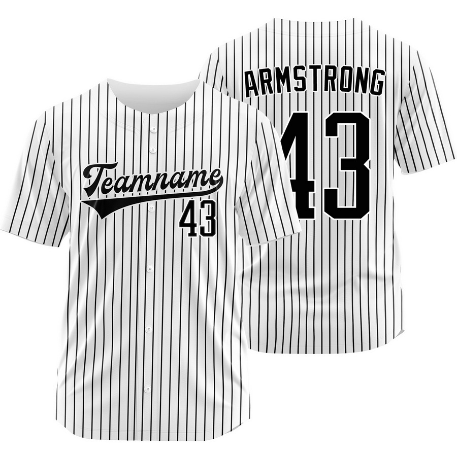 Shawn Armstrong White Black Pinstripe Baseball Jersey