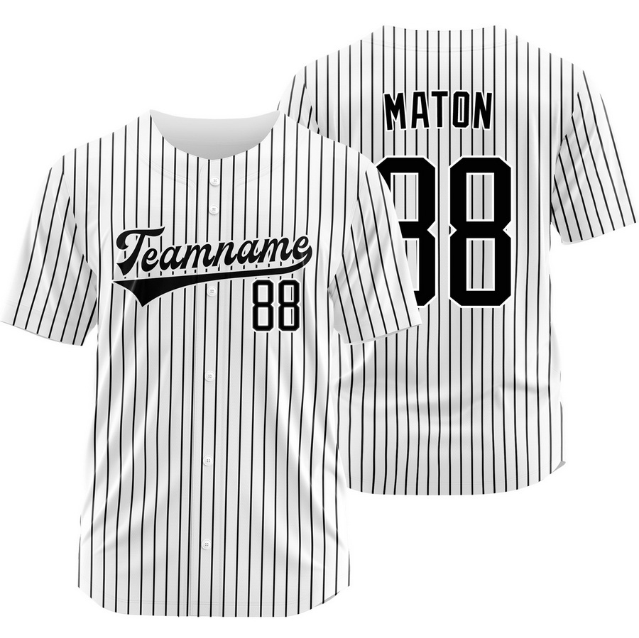 Phil Maton White Black Pinstripe Baseball Jersey Fashion Shirt
