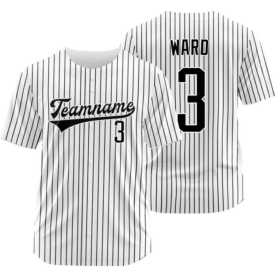 Taylor Ward White Black Pinstripe Baseball Jersey Team Shirt