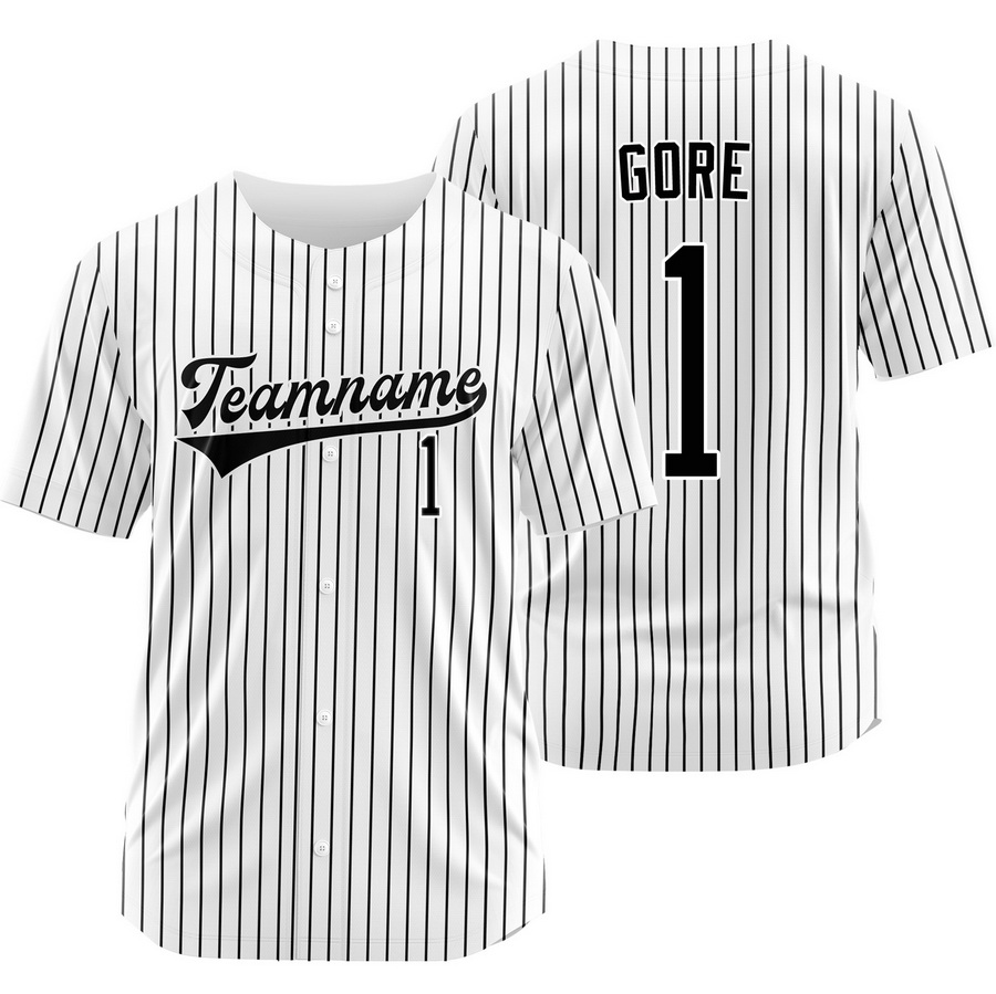 MacKenzie Gore White Black Pinstripe Baseball Jersey Fashion Shirt