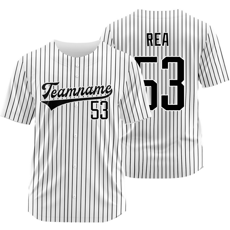 Colin Rea White Black Pinstripe Baseball Jersey Outdoor Shirt