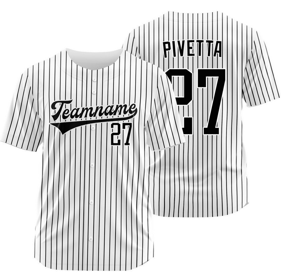 Nick Pivetta White Black Pinstripe Baseball Jersey Team Shirt