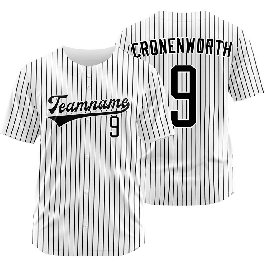 Jake Cronenworth White Black Pinstripe Jersey Fashion Shirt