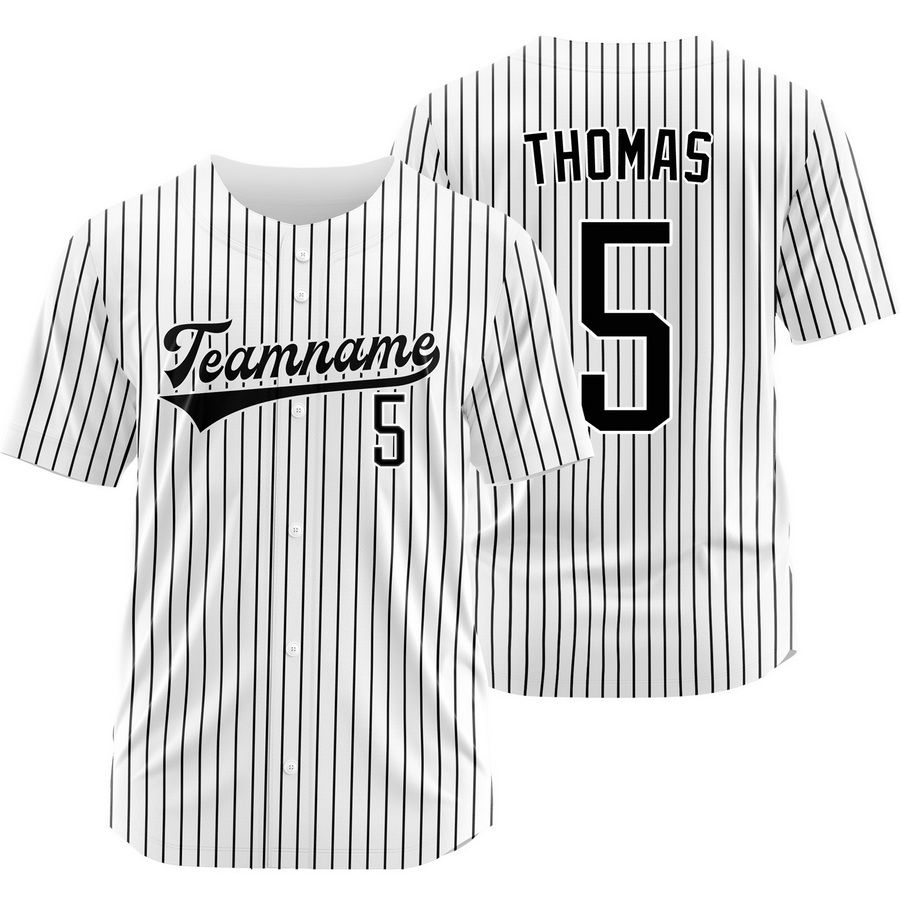 Alek Thomas White Black Pinstripe Baseball Jersey Fashion Shirt