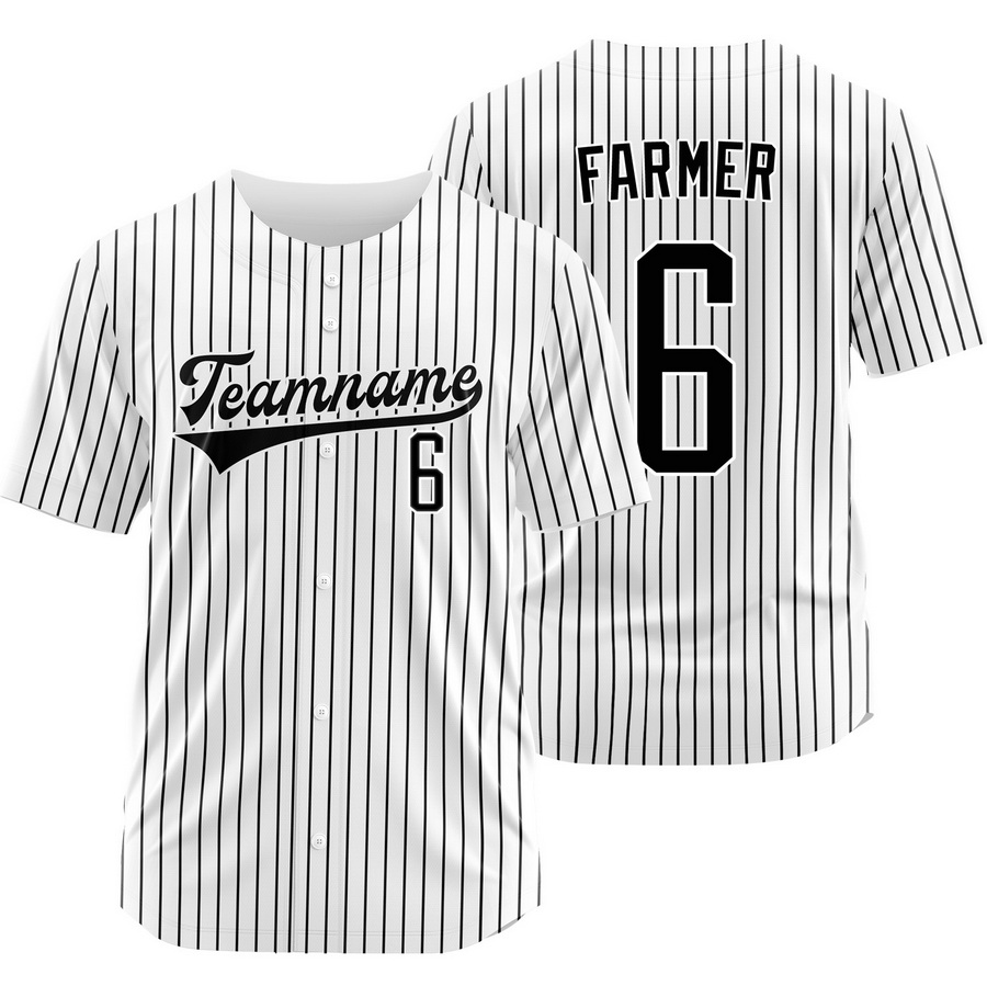 Kyle Farmer White Black Pinstripe Baseball Jersey Fashion Shirt