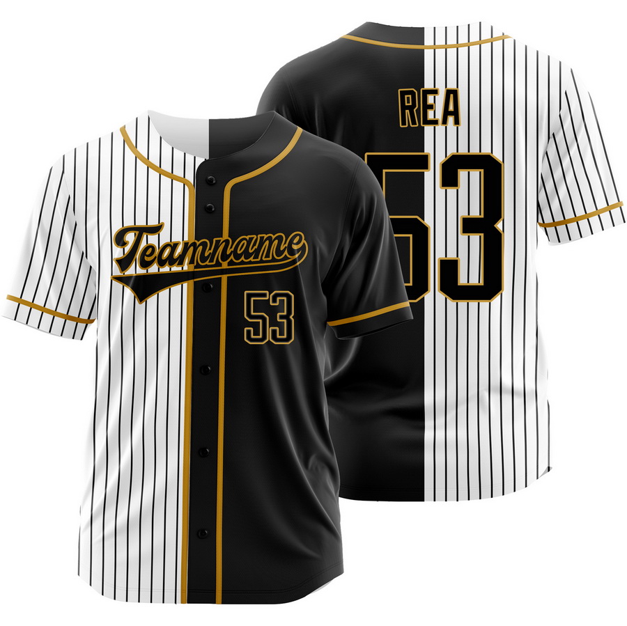 Colin Rea Black White Split Baseball Jersey Pinstripe Shirt