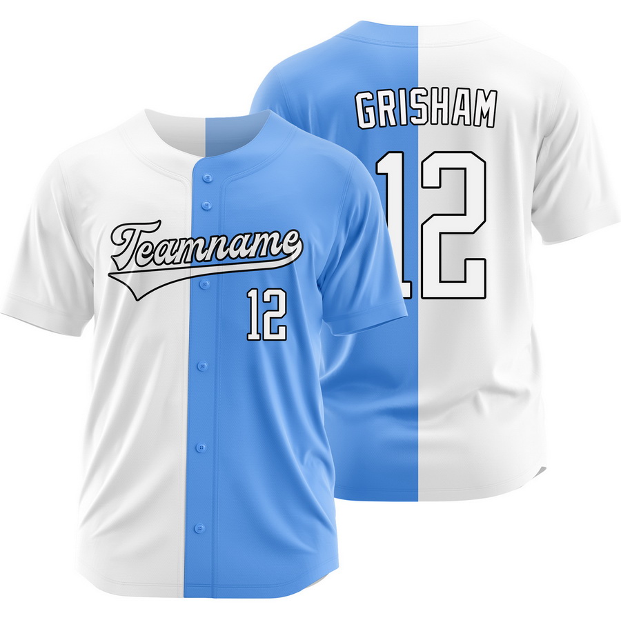 Trent Grisham White Blue Split Baseball Jersey Two Tone Shirt
