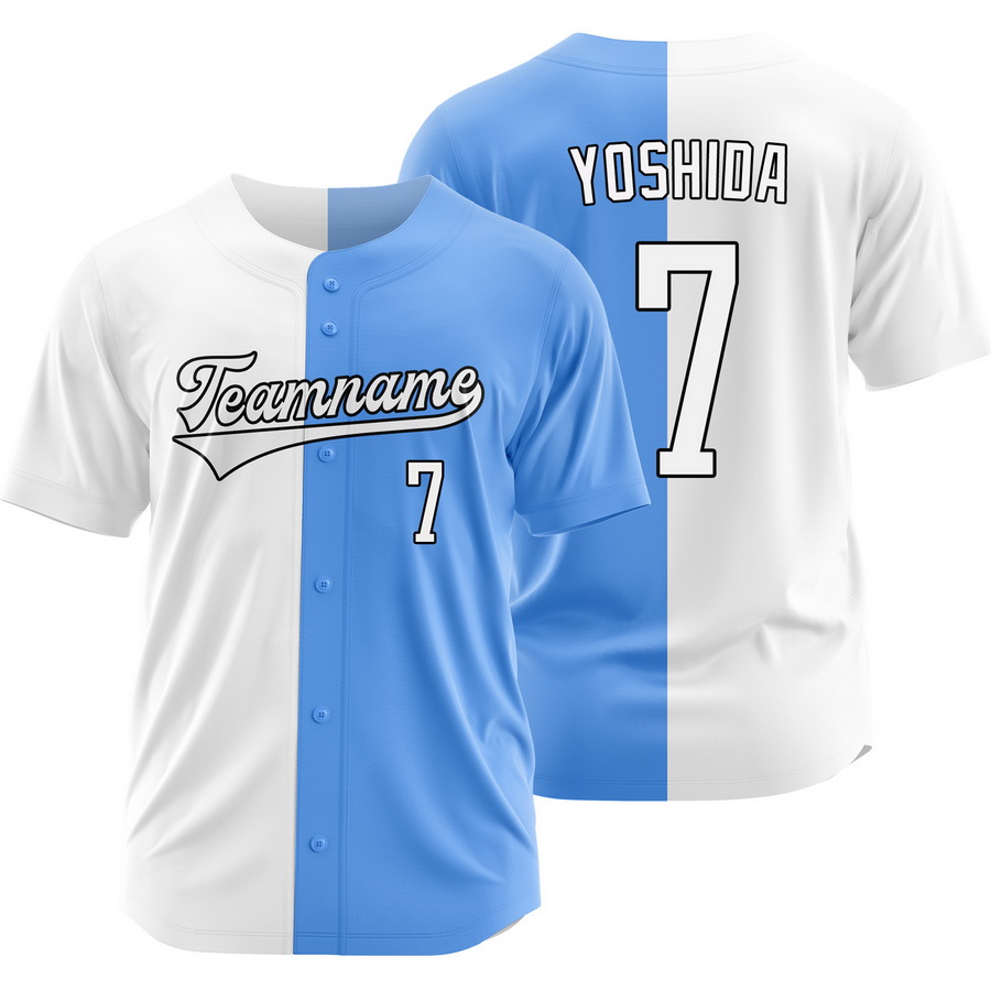 Masataka Yoshida White Blue Split Baseball Jersey Two Tone Shirt