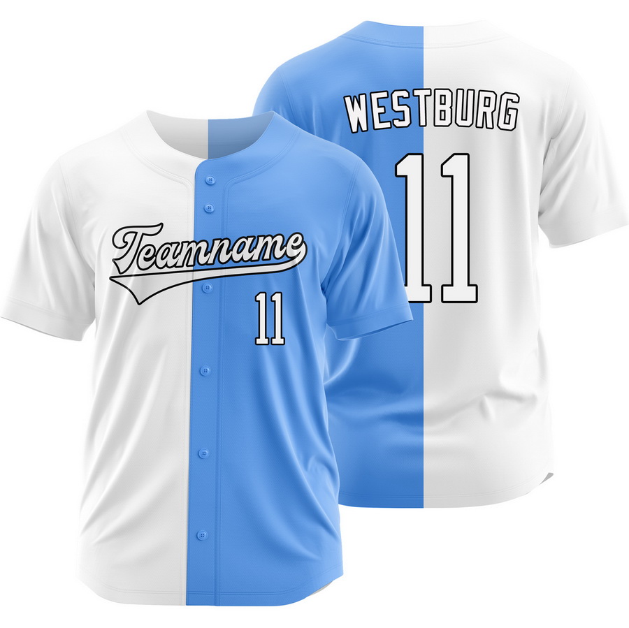 Jordan Westburg White Blue Split Baseball Jersey Two Tone Shirt