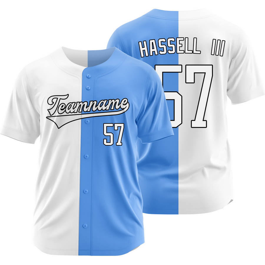 Robert Hassell III White Blue Split Jersey Two Tone Shirt