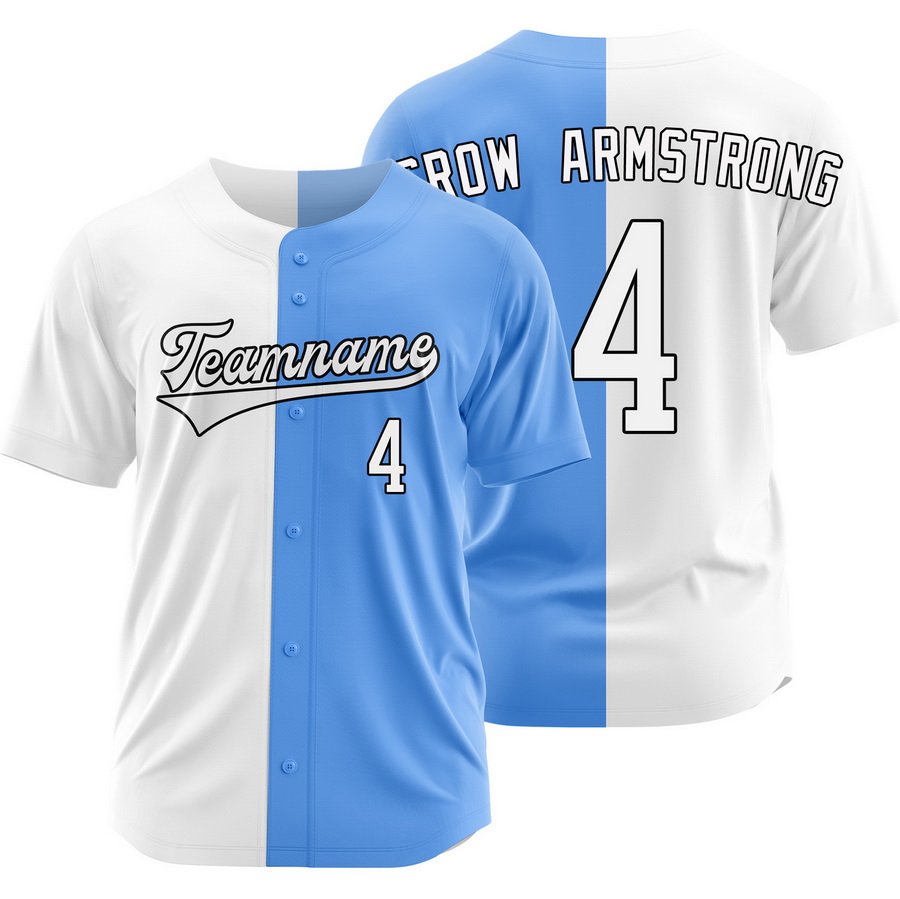 Pete Crow-Armstrong White Blue Split Jersey Two Tone Shirt