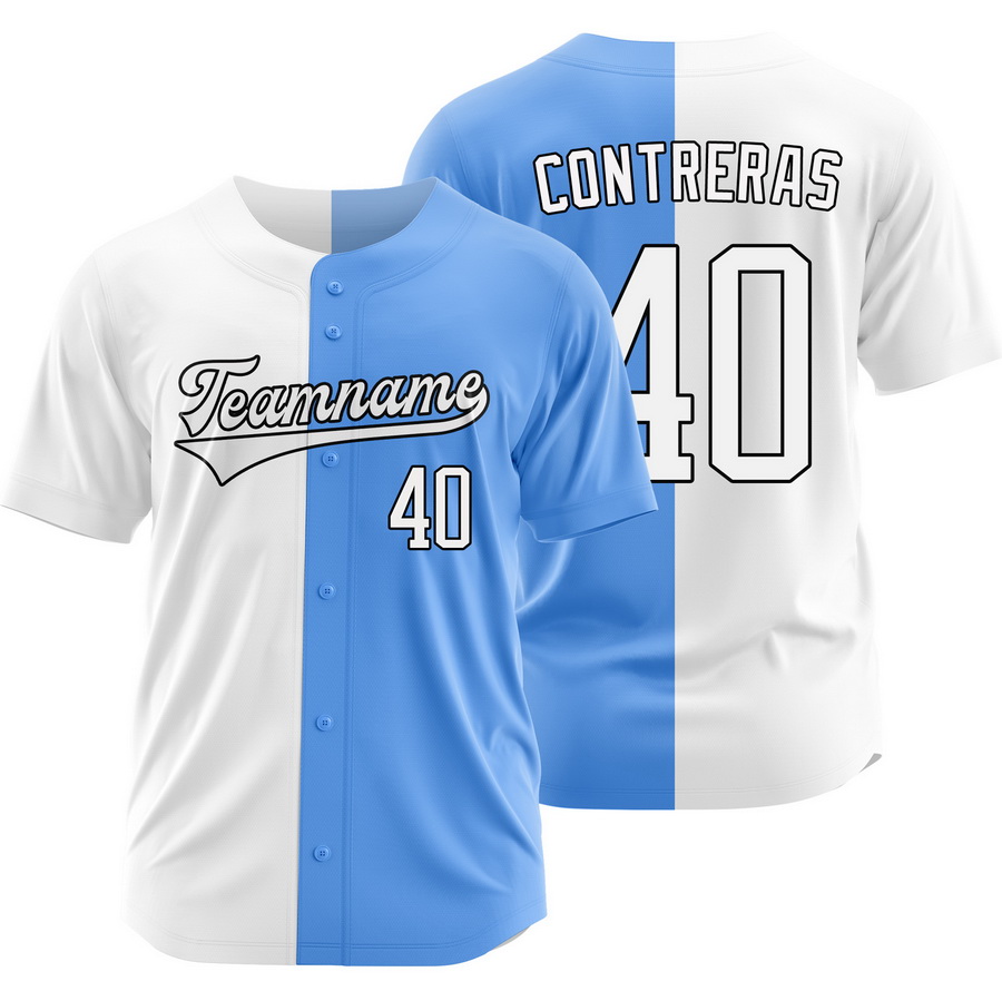 Willson Contreras White Blue Split Jersey Two Tone Shirt