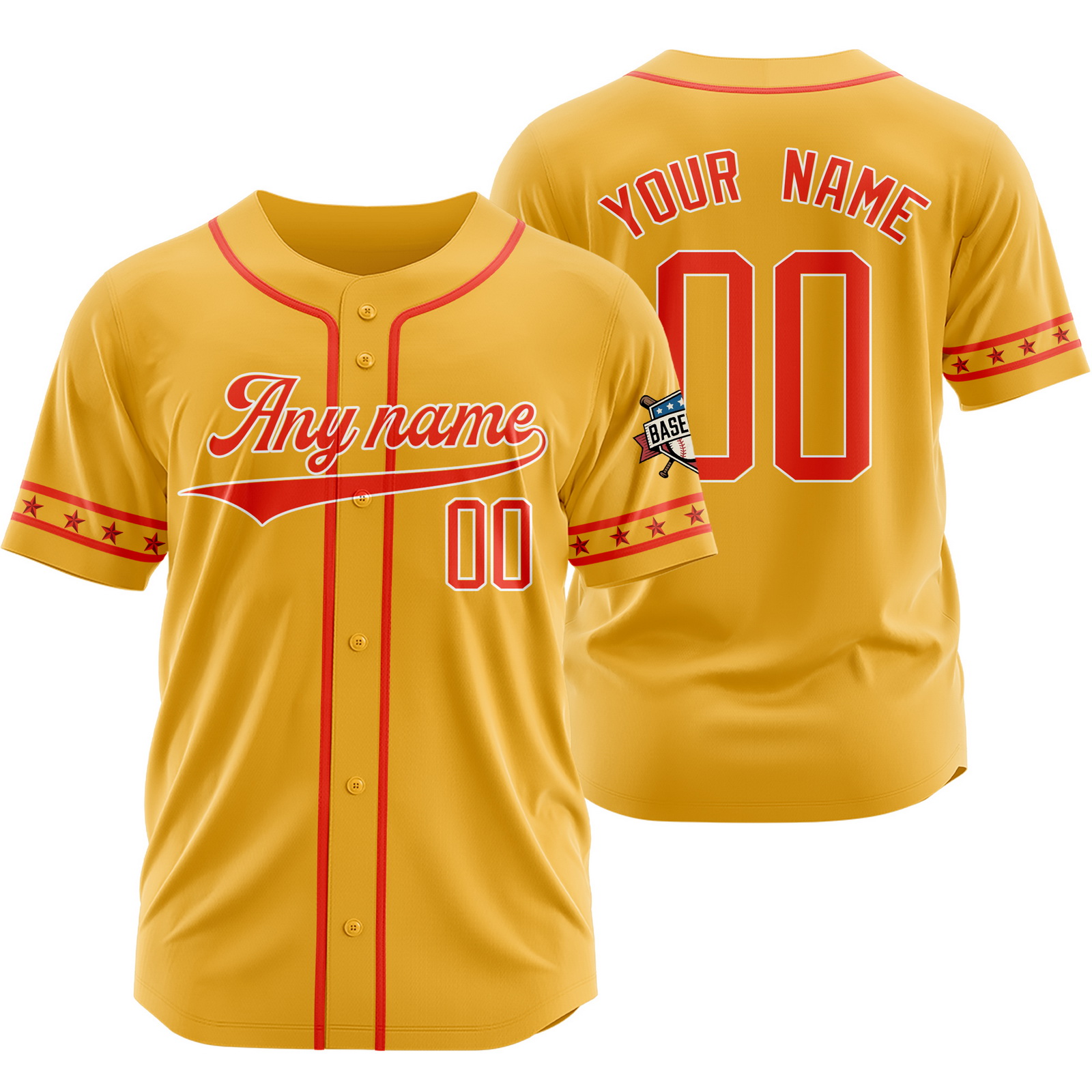 Custom Orange Red Baseball Jersey for Men Women Youth Kids