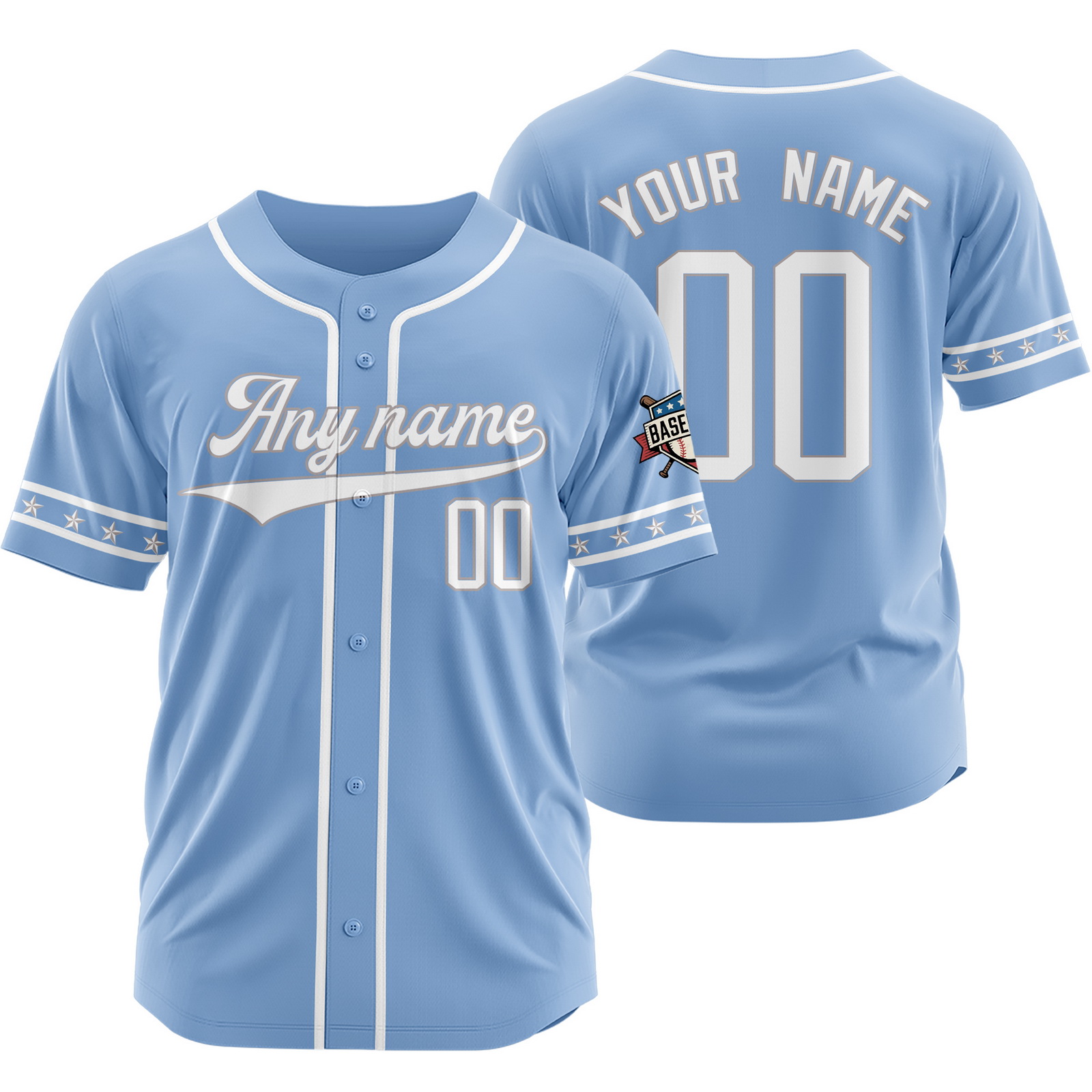 Custom Blue White X Baseball Jersey for Men Women Youth Kids