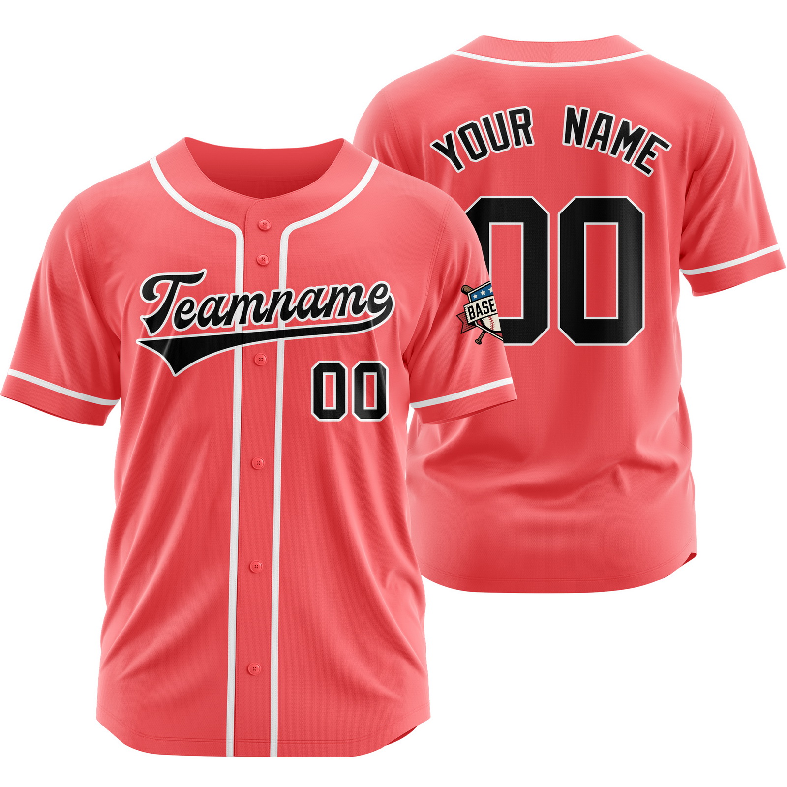 Custom Red Black J Baseball Jersey Hip Hop Uniform for Men Women