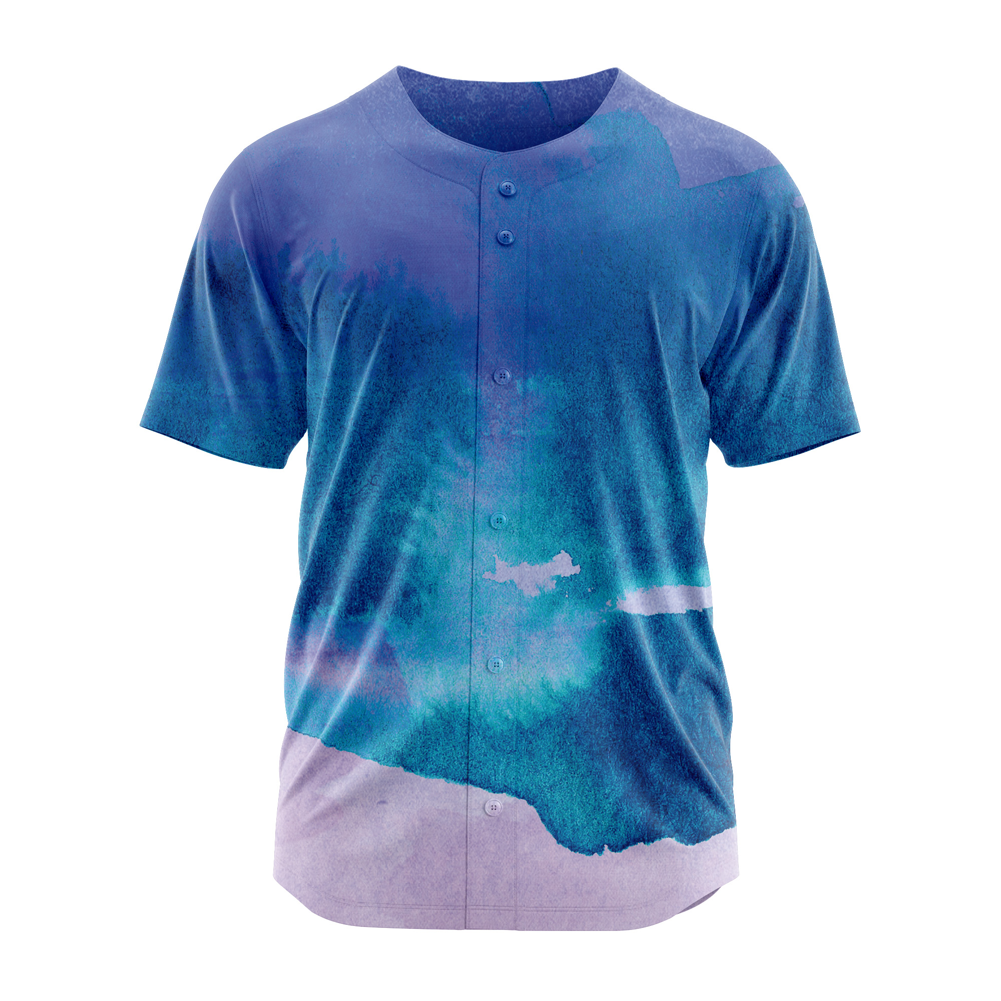 Blank Blue Casual Baseball Jersey Softball Sports Gift