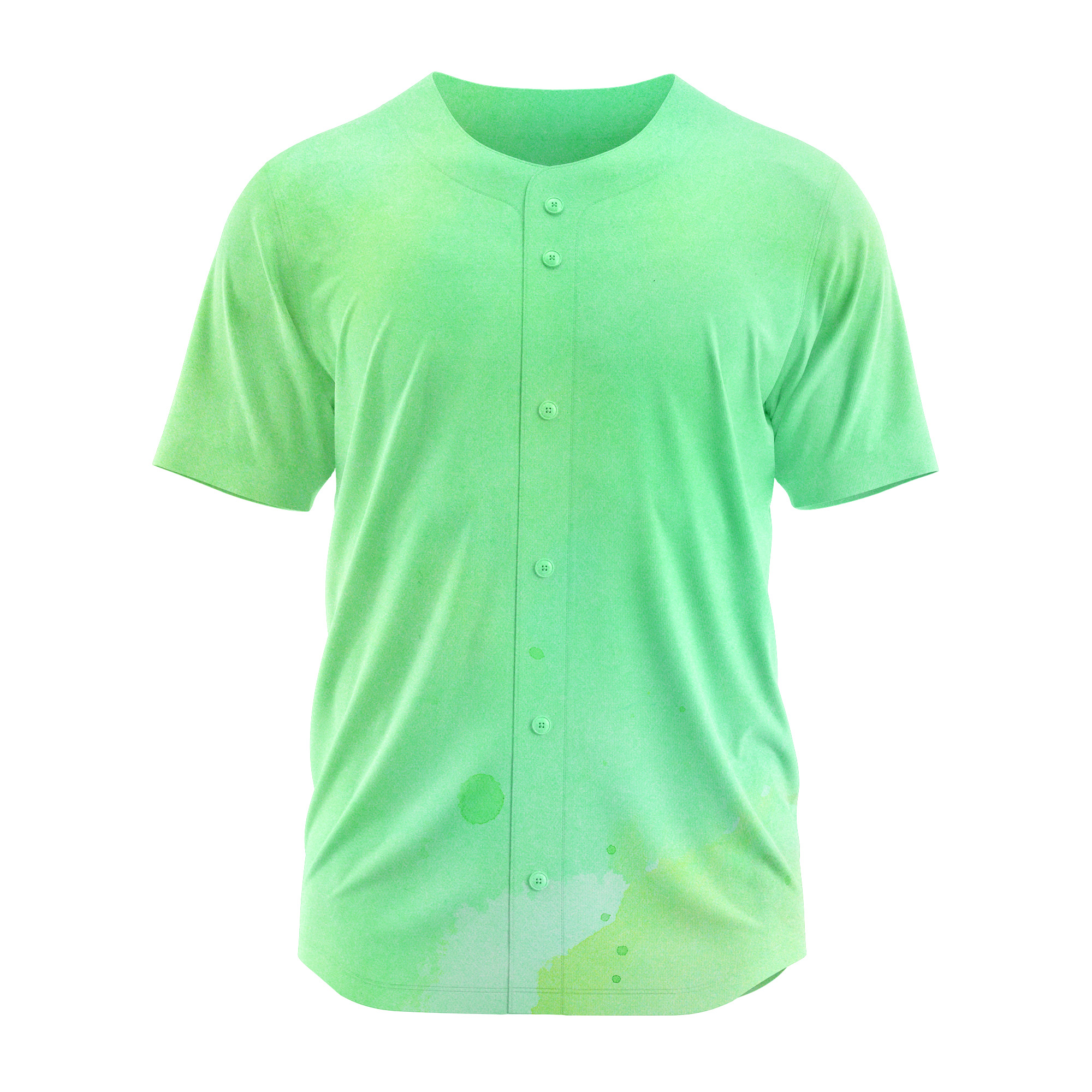 Blank Green Casual Baseball Jersey Softball Sports Gift