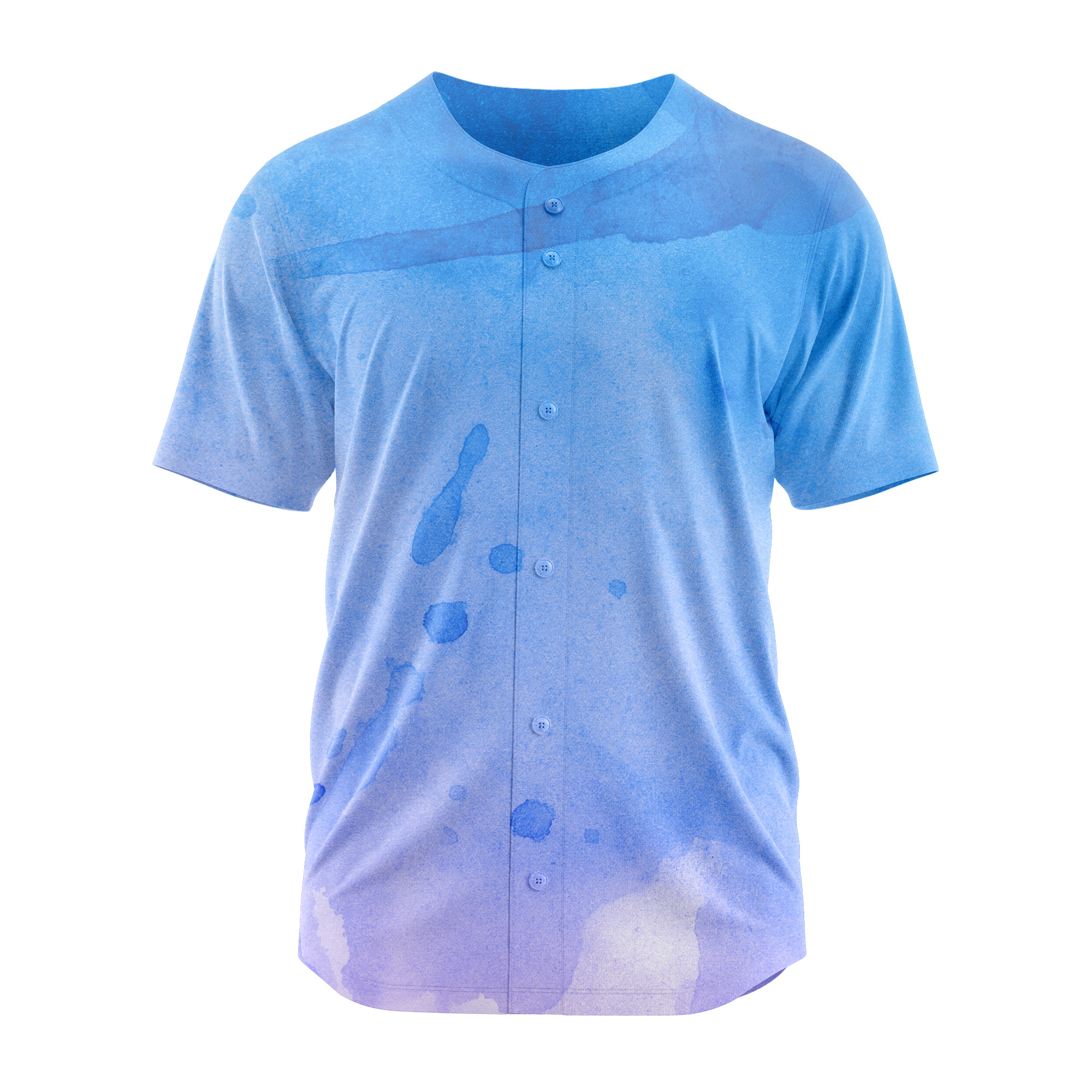 Blank Blue Team Baseball Jersey Softball Game Shirts