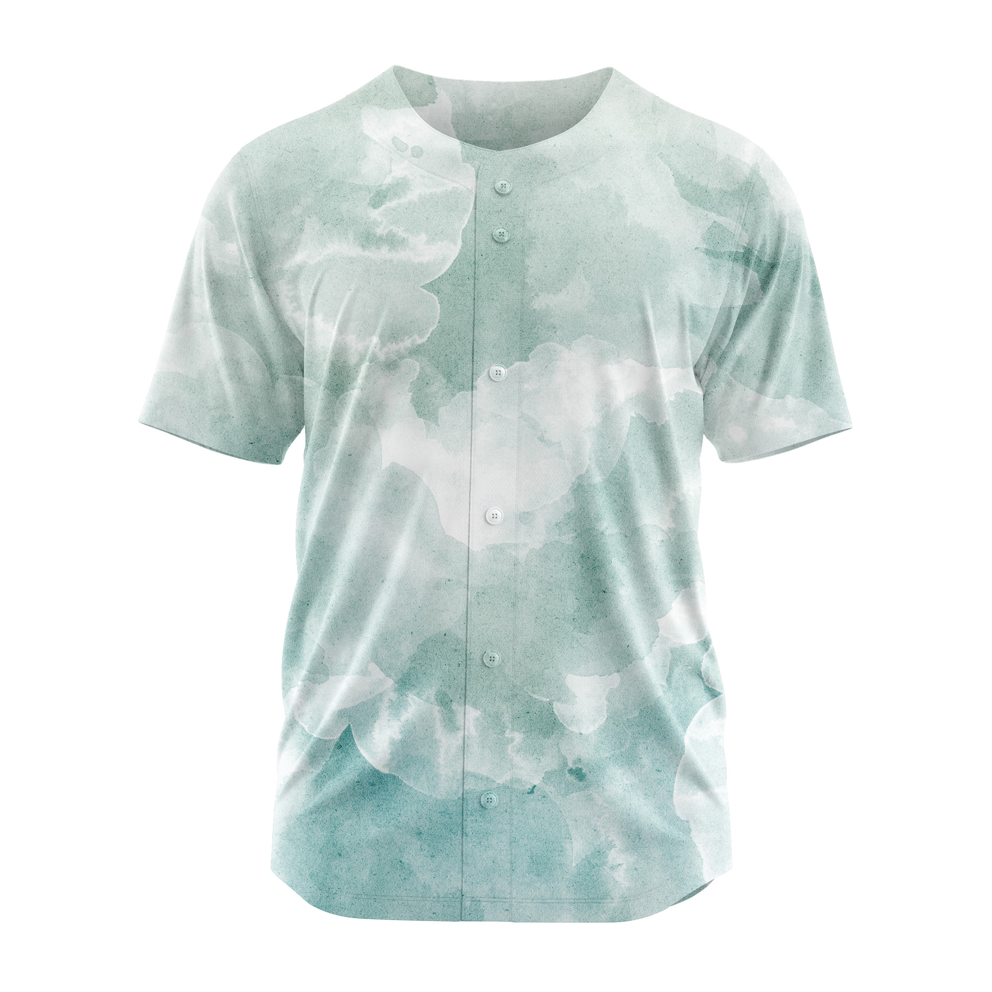 Blank Teal Casual Baseball Jersey Softball Sports Gift