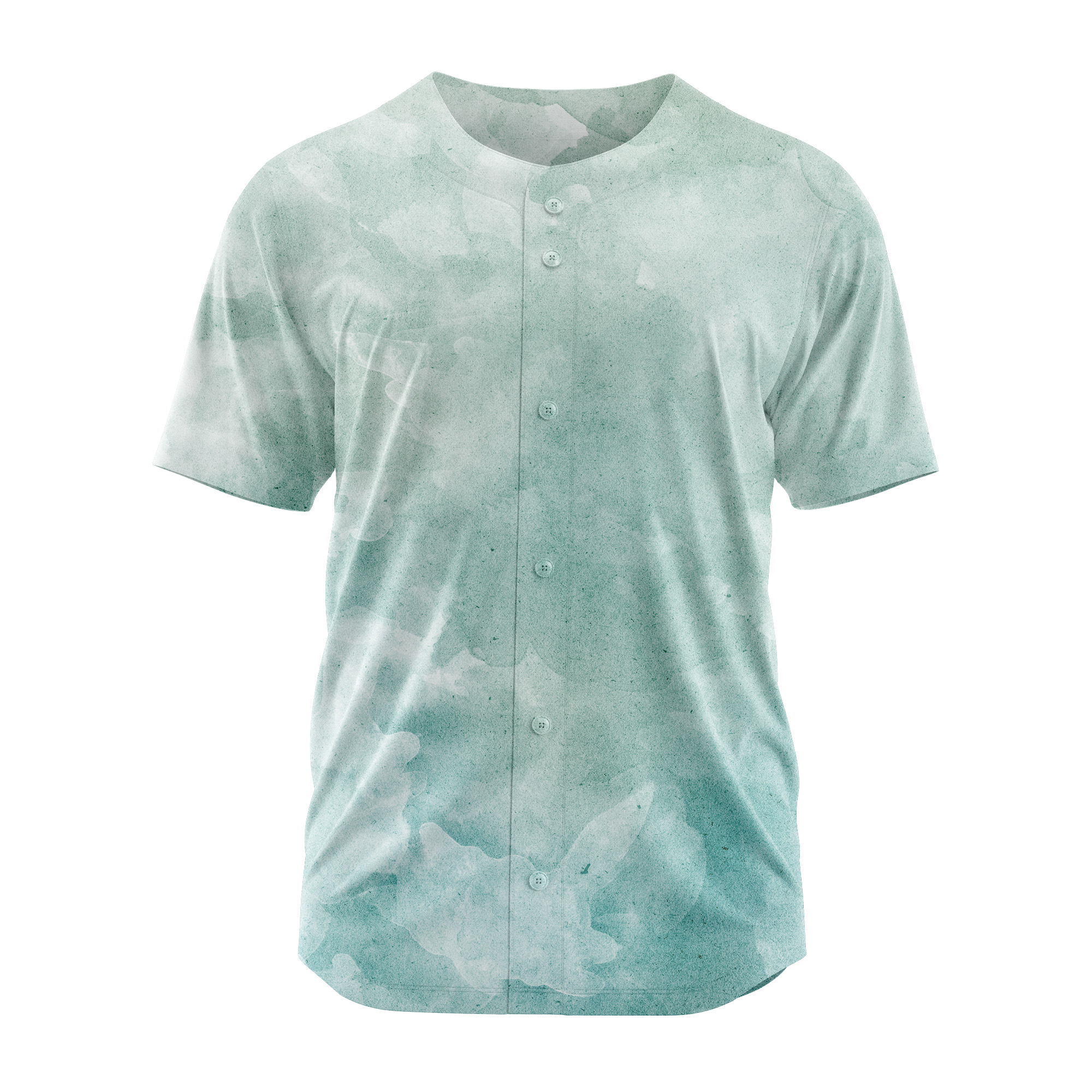 Blank Teal Team Baseball Jersey Softball Game Shirts