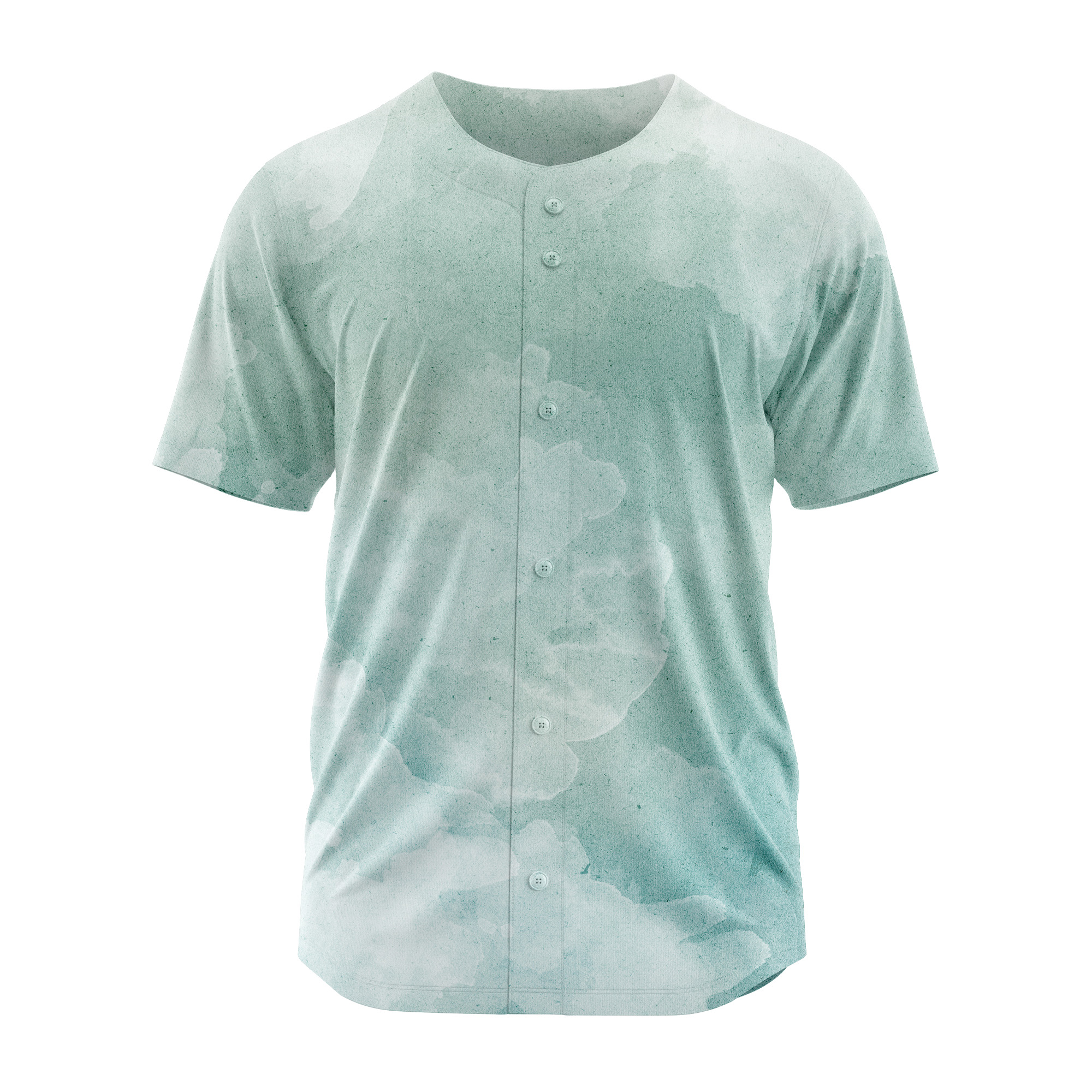 Blank Teal Hip Hop Baseball Jersey Softball Sports Gift