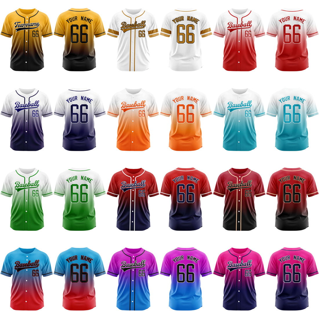  Custom baseball jerseys with player number